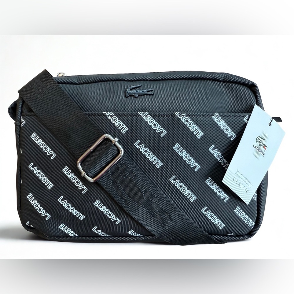 LACOSTE Monogram Print Crossbody Bag NWT 🎁 - Picture 2 of 8
